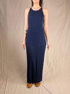 Abito in maglia a costine Blu notte