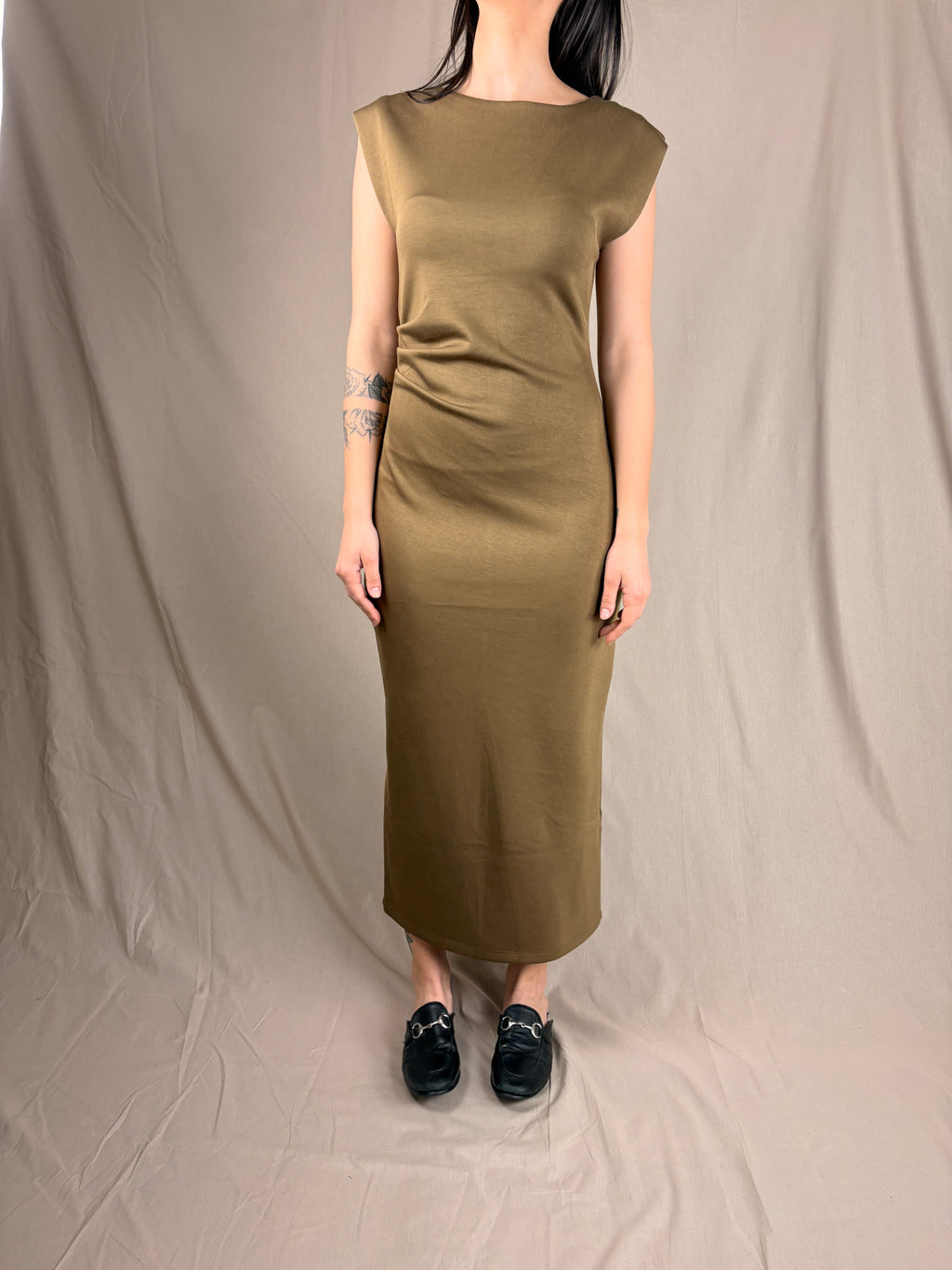 Robe-fourreau Kimoncino Huile