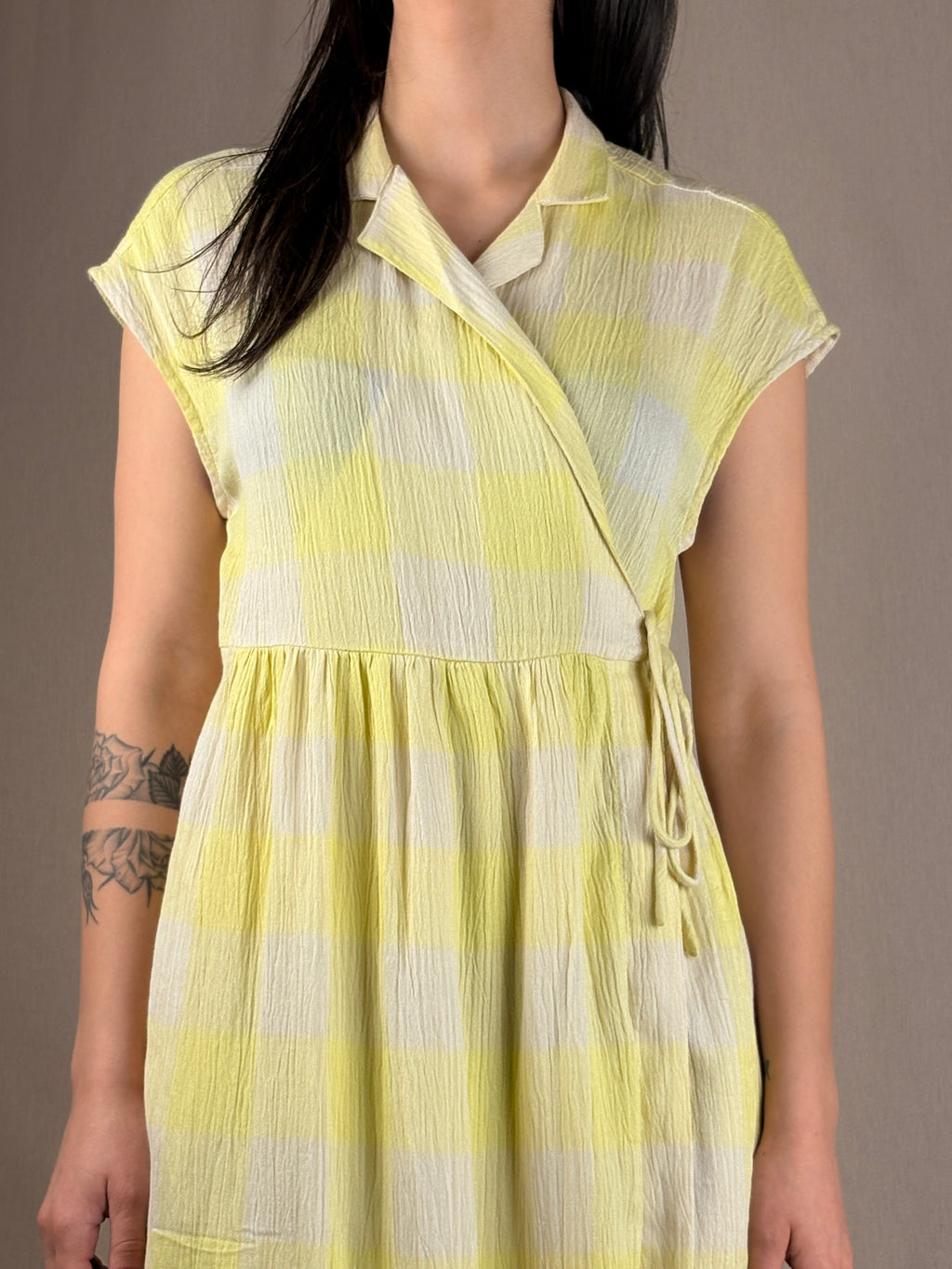 Abito Quadri Limone