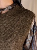 Gilet mohair cioccolato