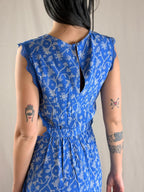 Robe bleuet ajourée
