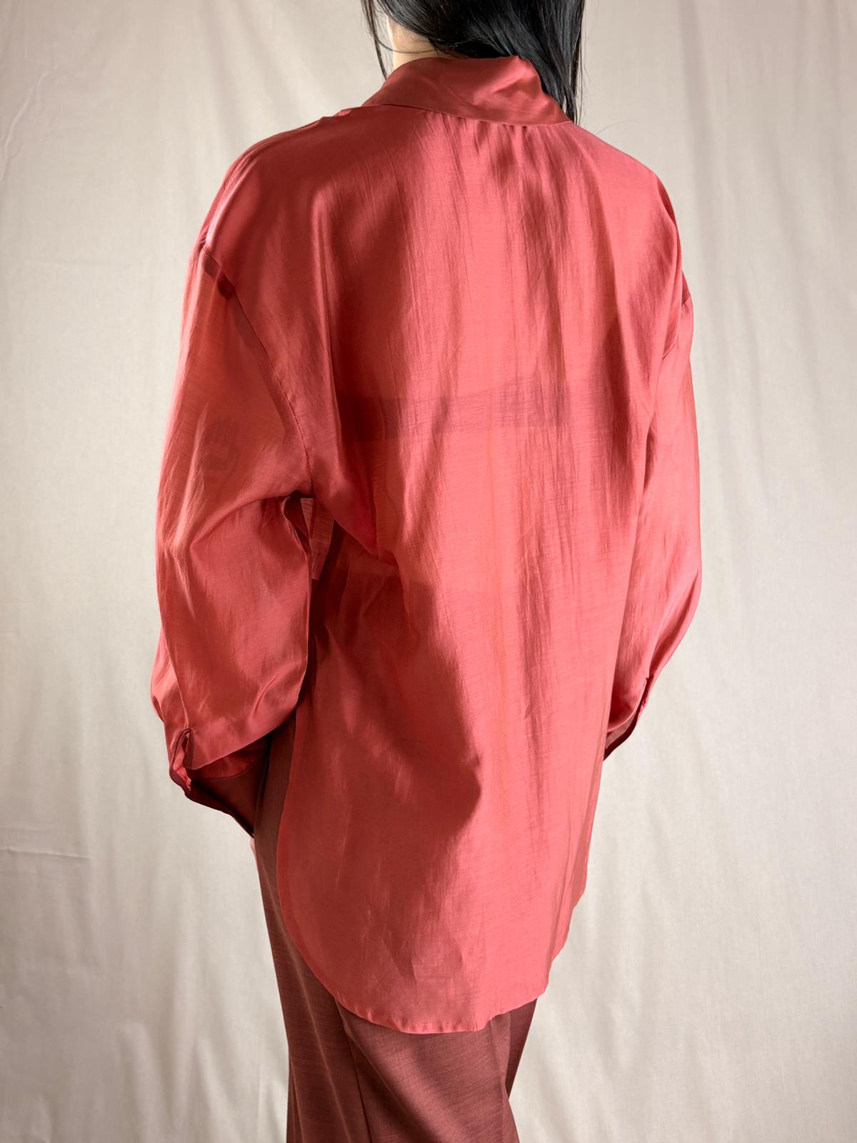 Camicia Preziosa Regolare Corallo