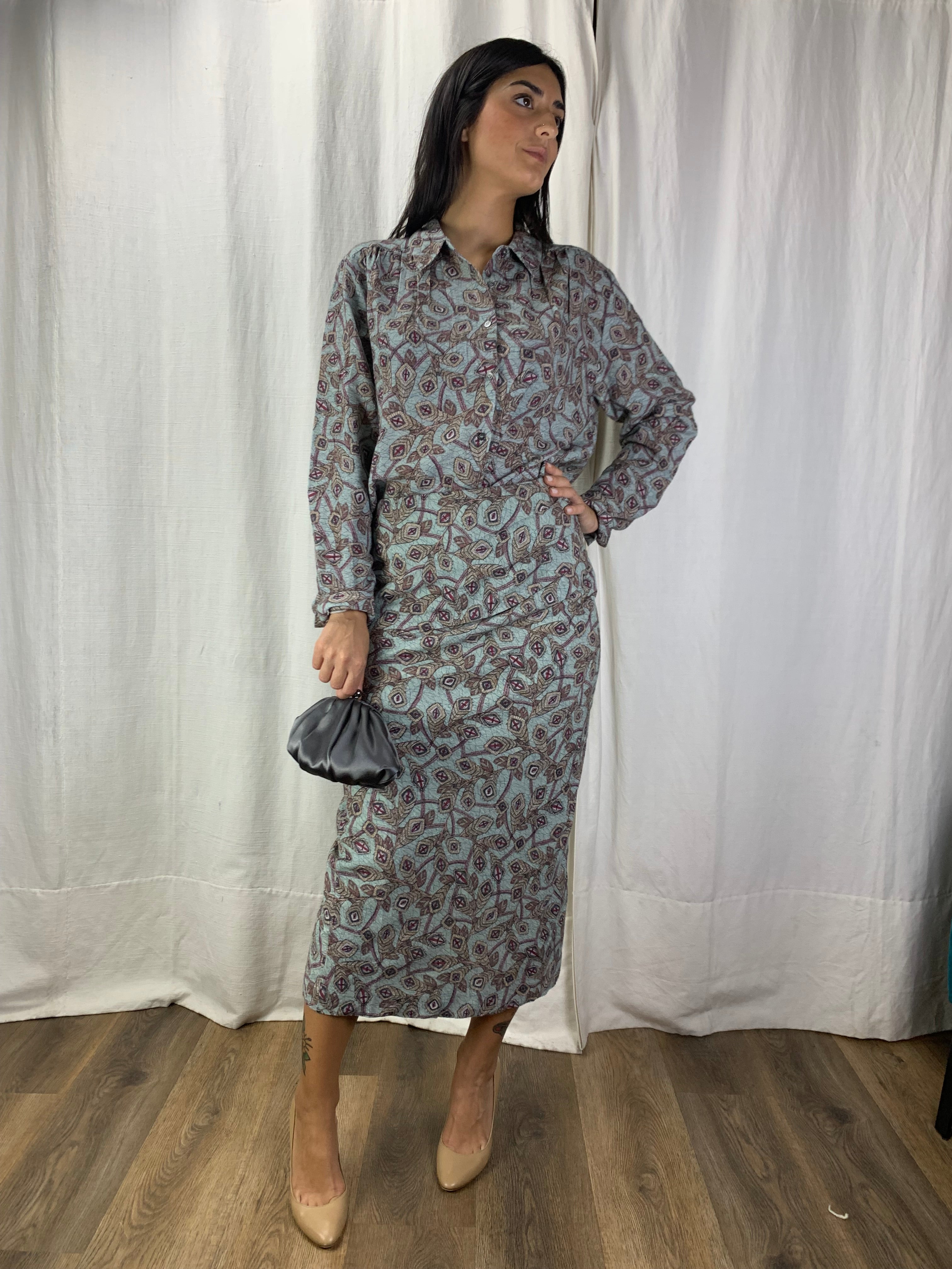 Gonna fantasia foglie