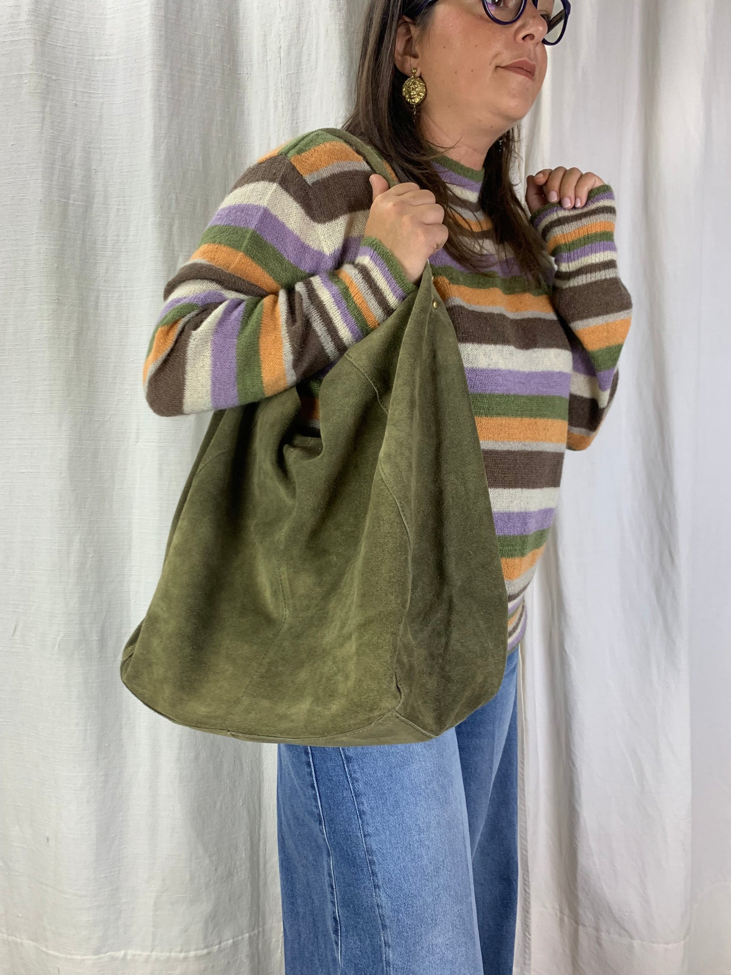 Borsa a spalla khaki