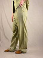 Pantalone gessato salvia