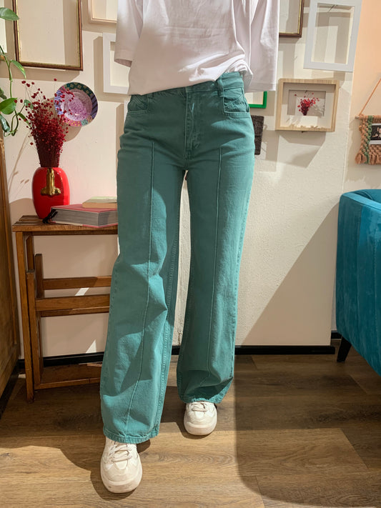 Jeans color smeraldo