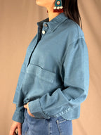 Chemise coupe droite sarcelle