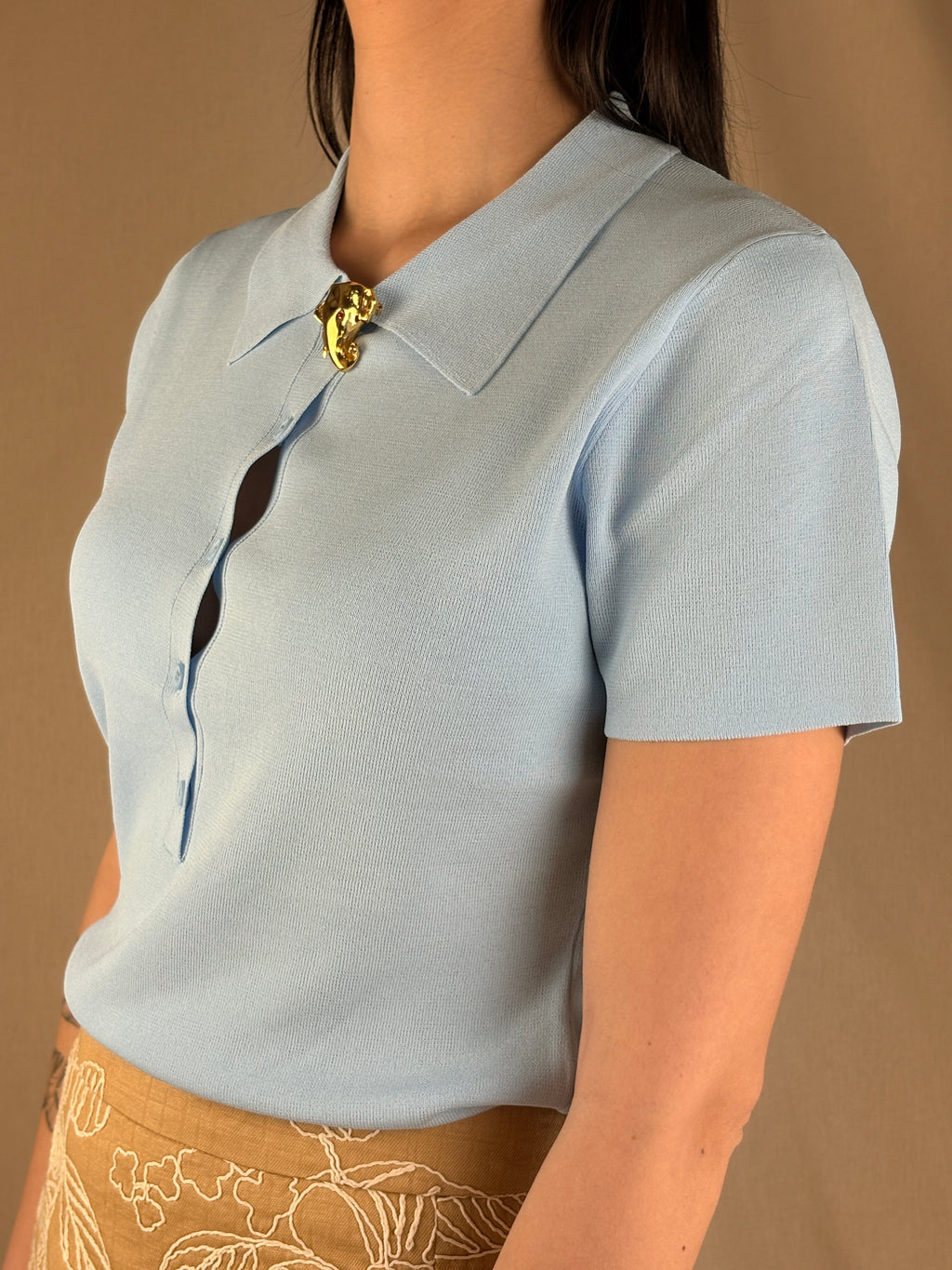 T-shirt polo ciel