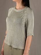 Maglia manica corta grigio tortora