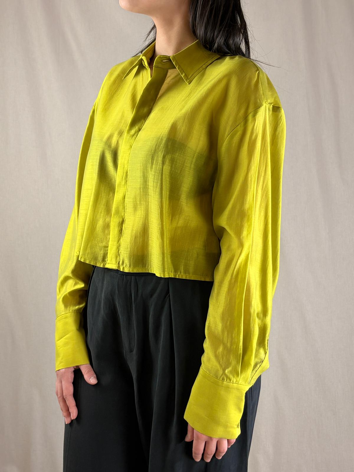 Camicia Preziosa Crop Lime