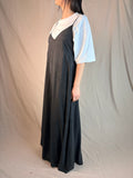 Robe nuisette noir toucher pêche