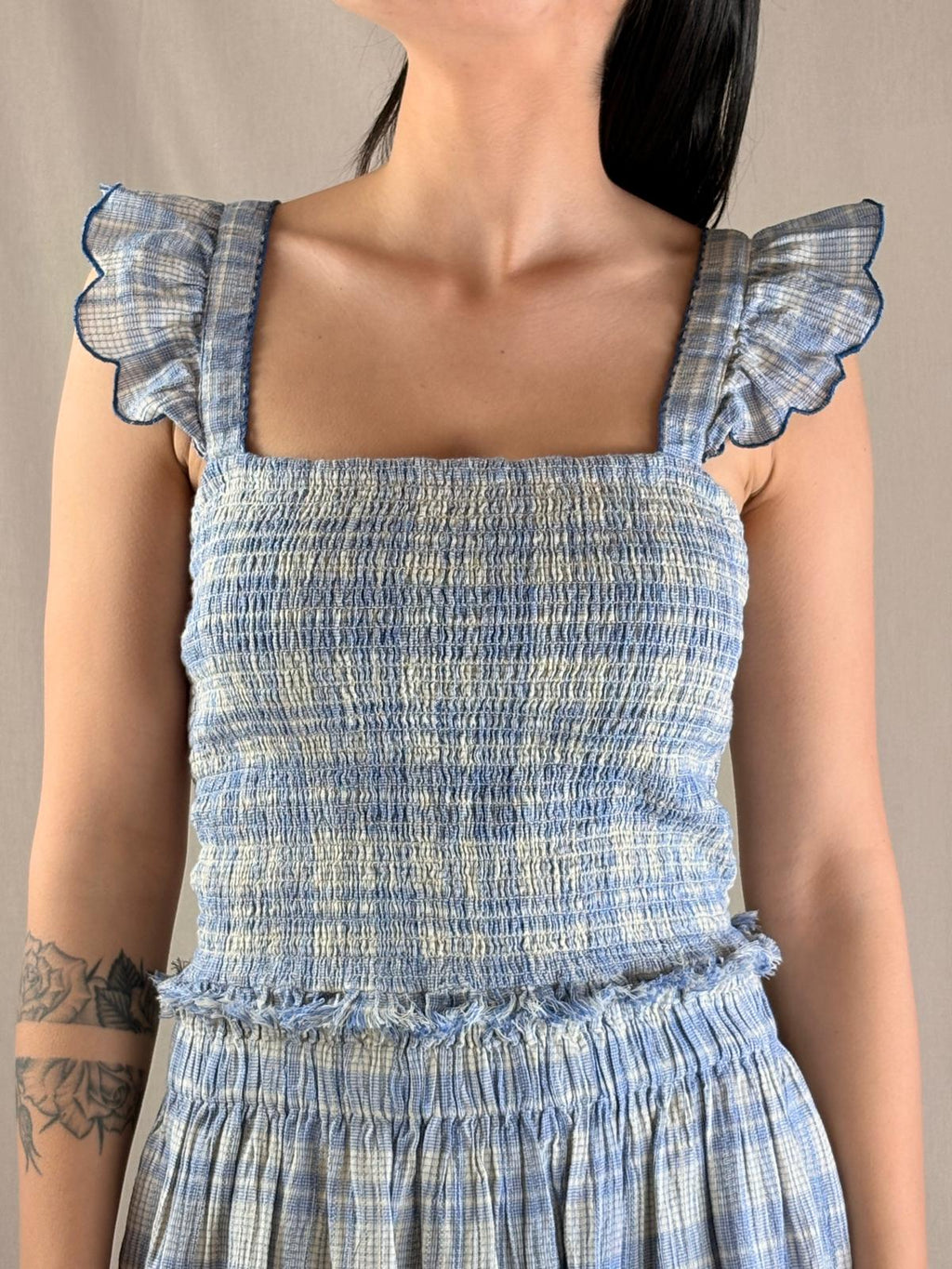 Top Tartan Cielo