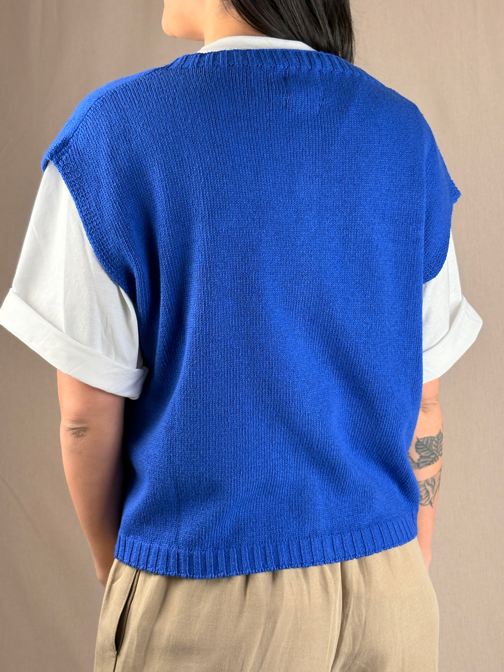 Gilet aperto bluette