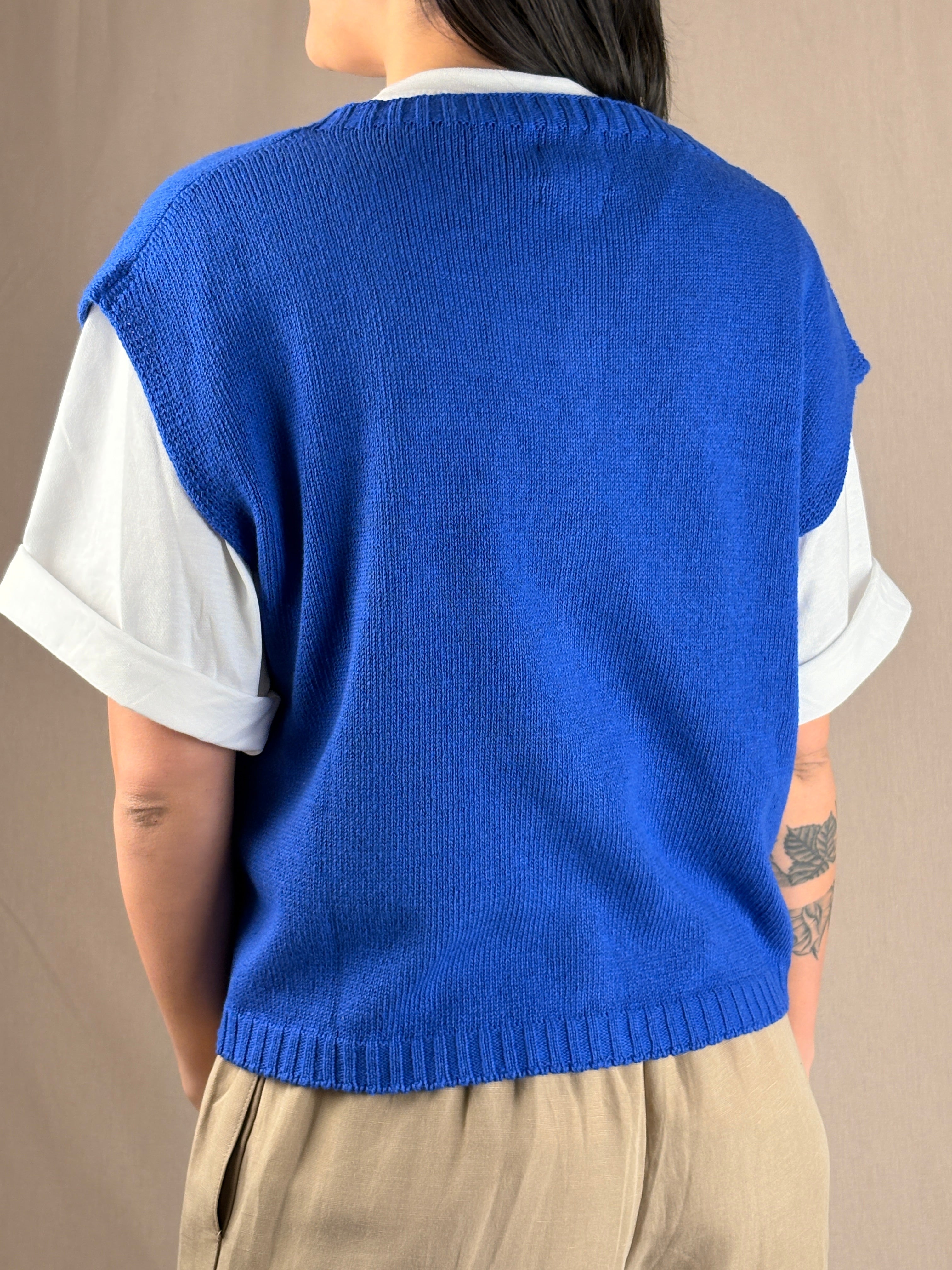 Gilet aperto bluette