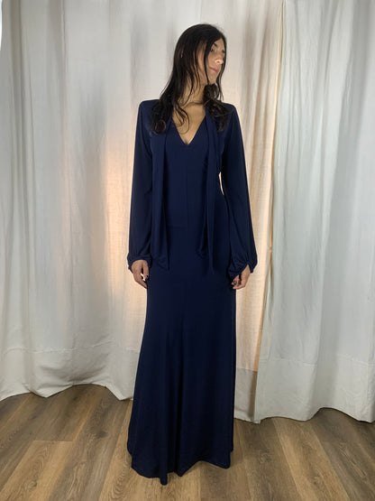 Abito a sirena blu navy