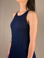 Abito in maglia a costine Blu notte