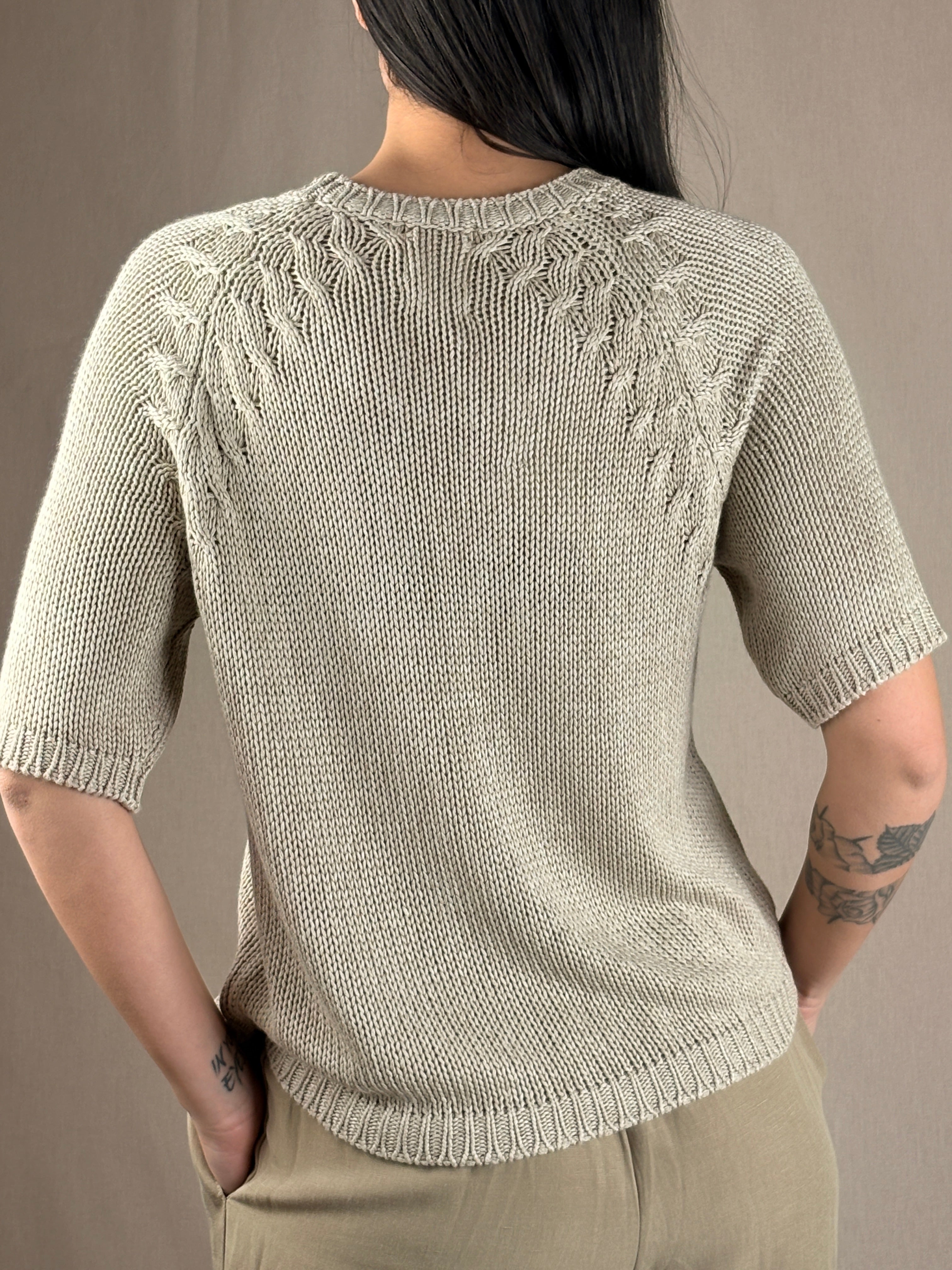 Maglia manica corta grigio tortora
