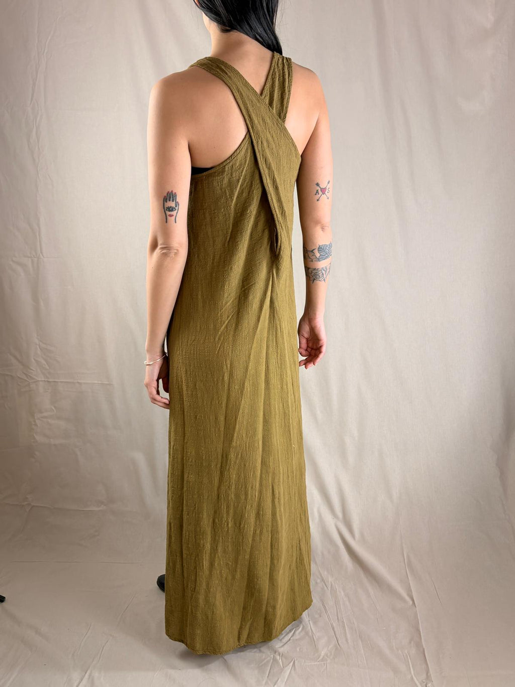 Robe croisée Huile