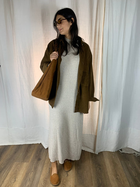 Abito in maglia avorio