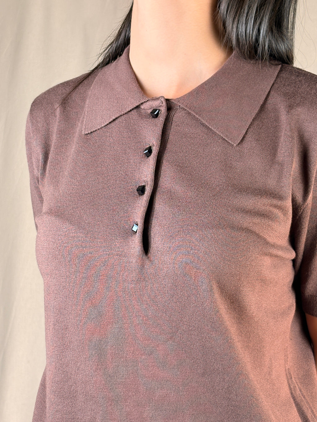POLO ACCESSORIO MARRONE