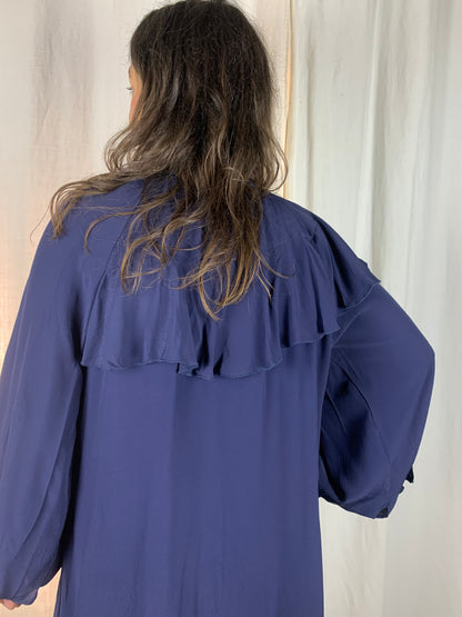 Abito voile blu navy corto