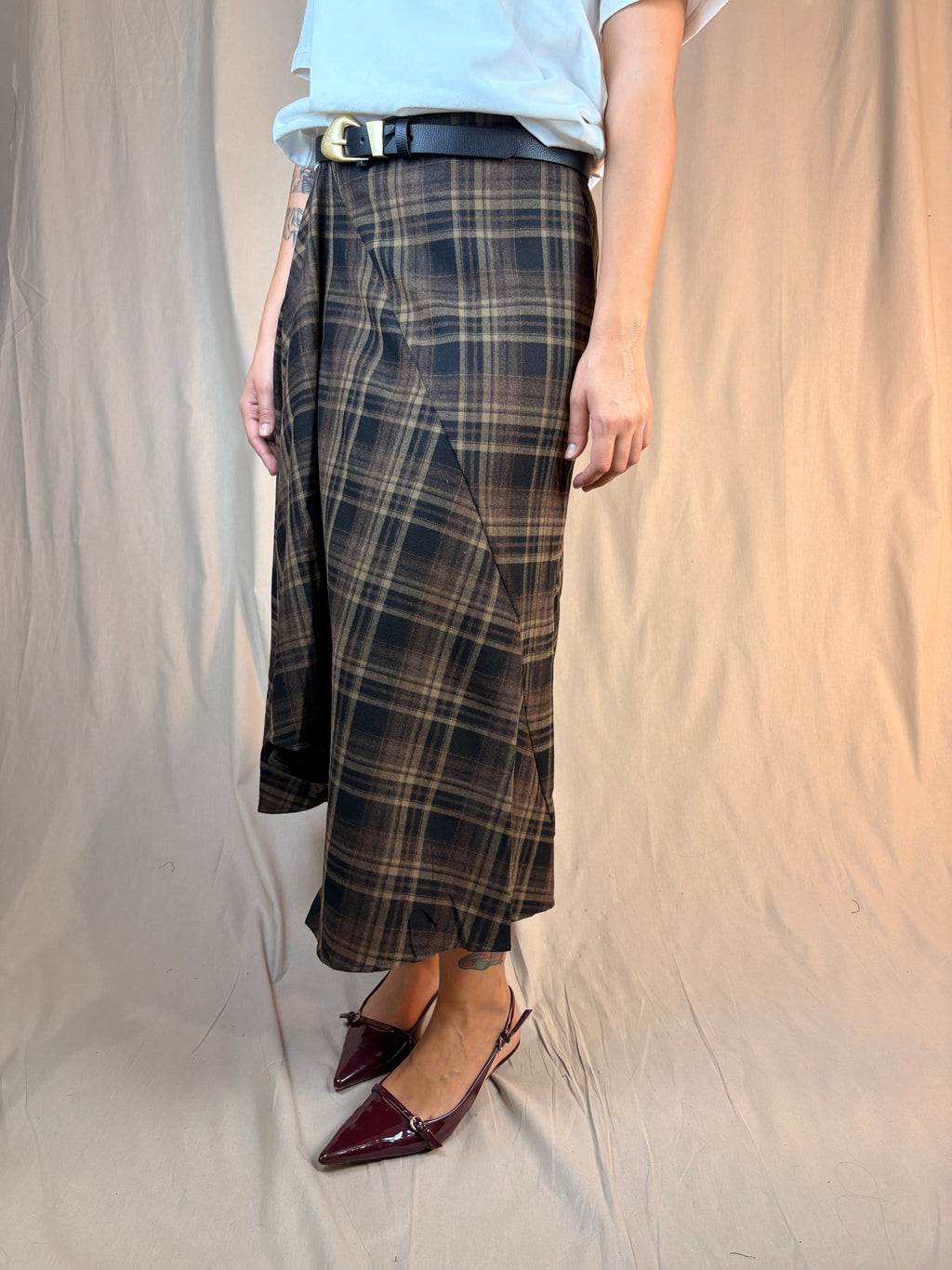 Gonna Tartan Marrone