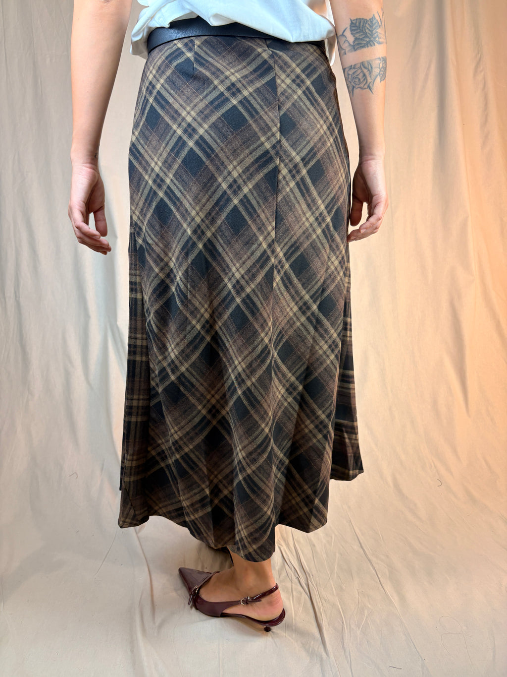 Gonna Tartan Marrone
