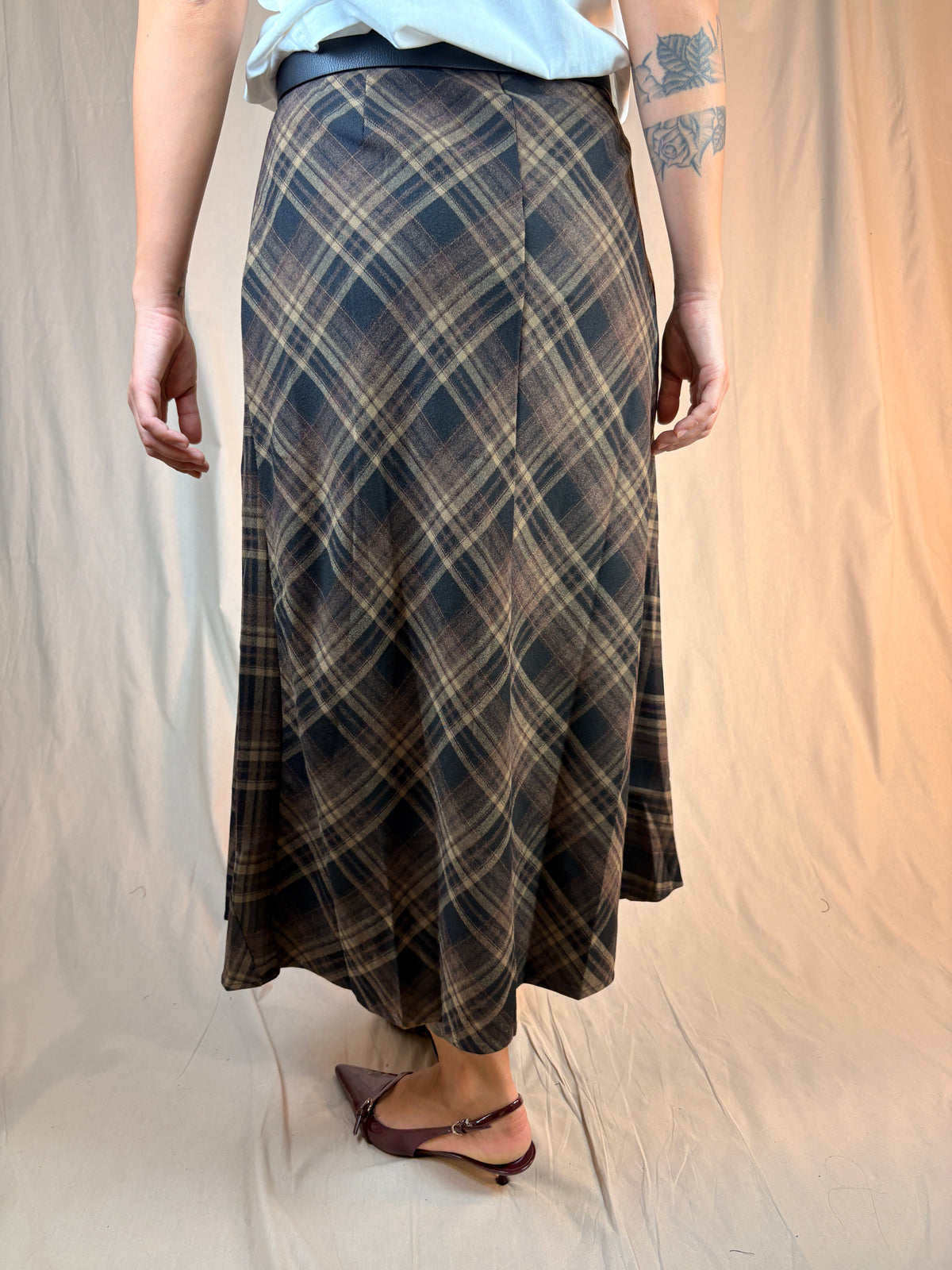 Gonna Tartan Marrone