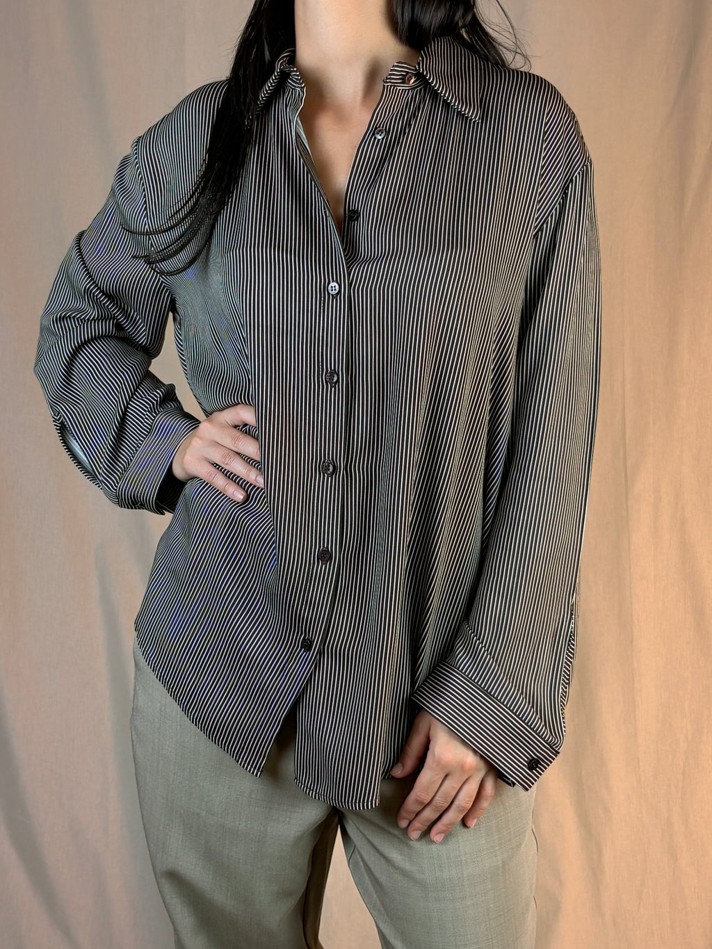 Camicia Millerighe Cioccolato