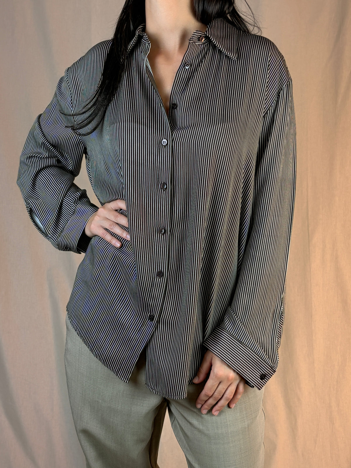 Camicia Millerighe Cioccolato