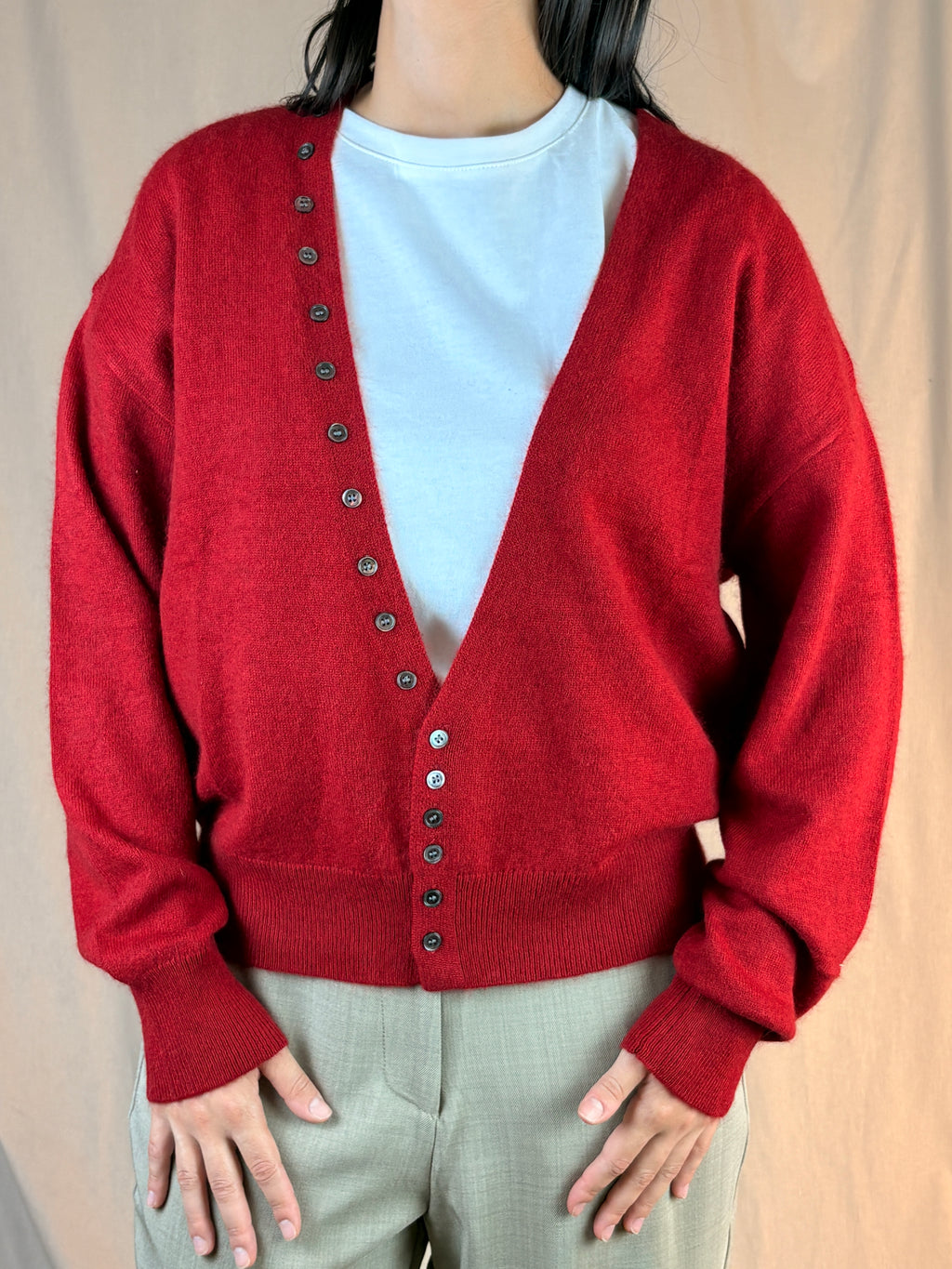 Cardigan Mille Bottoni Rosso