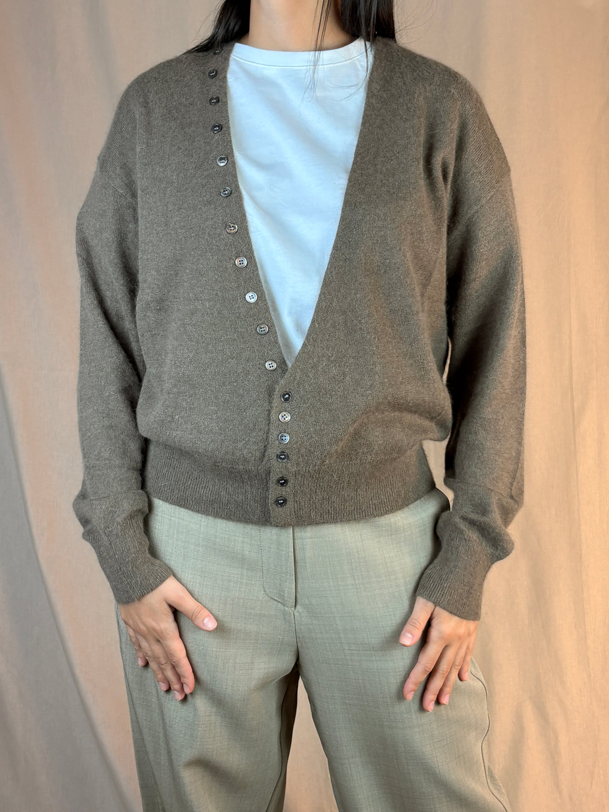 Cardigan Mille Bottoni Tortora