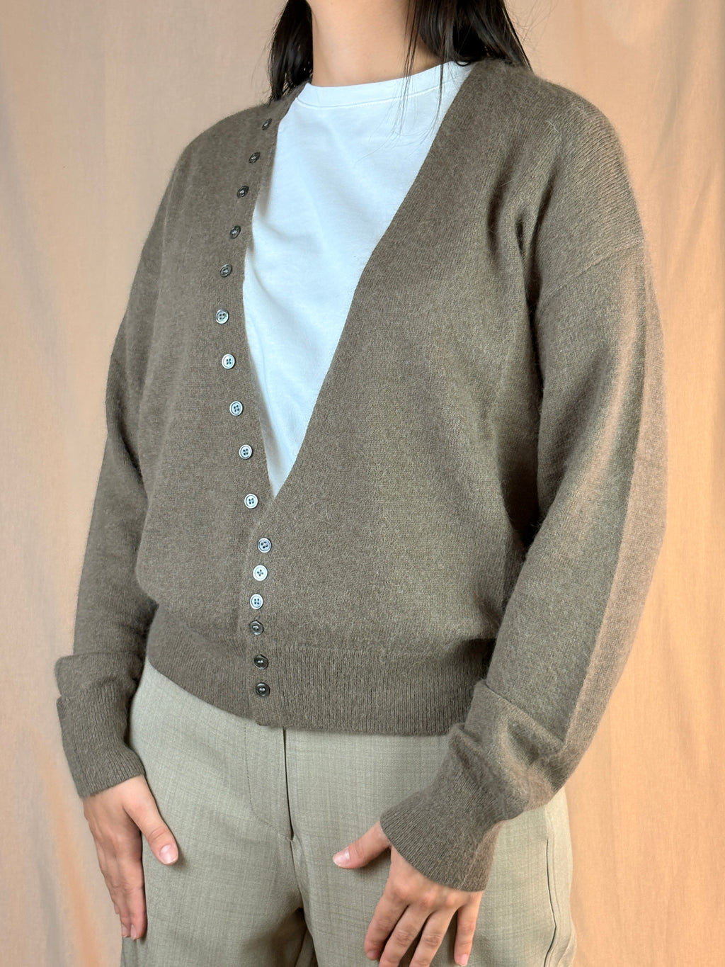 Cardigan Mille Bottoni Tortora