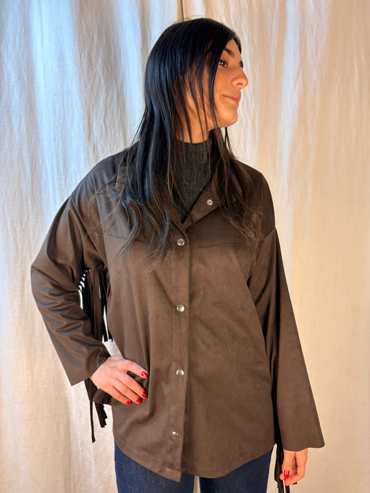 Giacca texas scamosciata