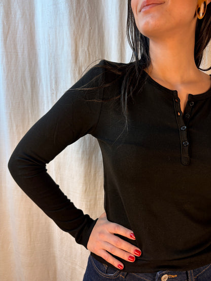 maglia caldo cotone nera