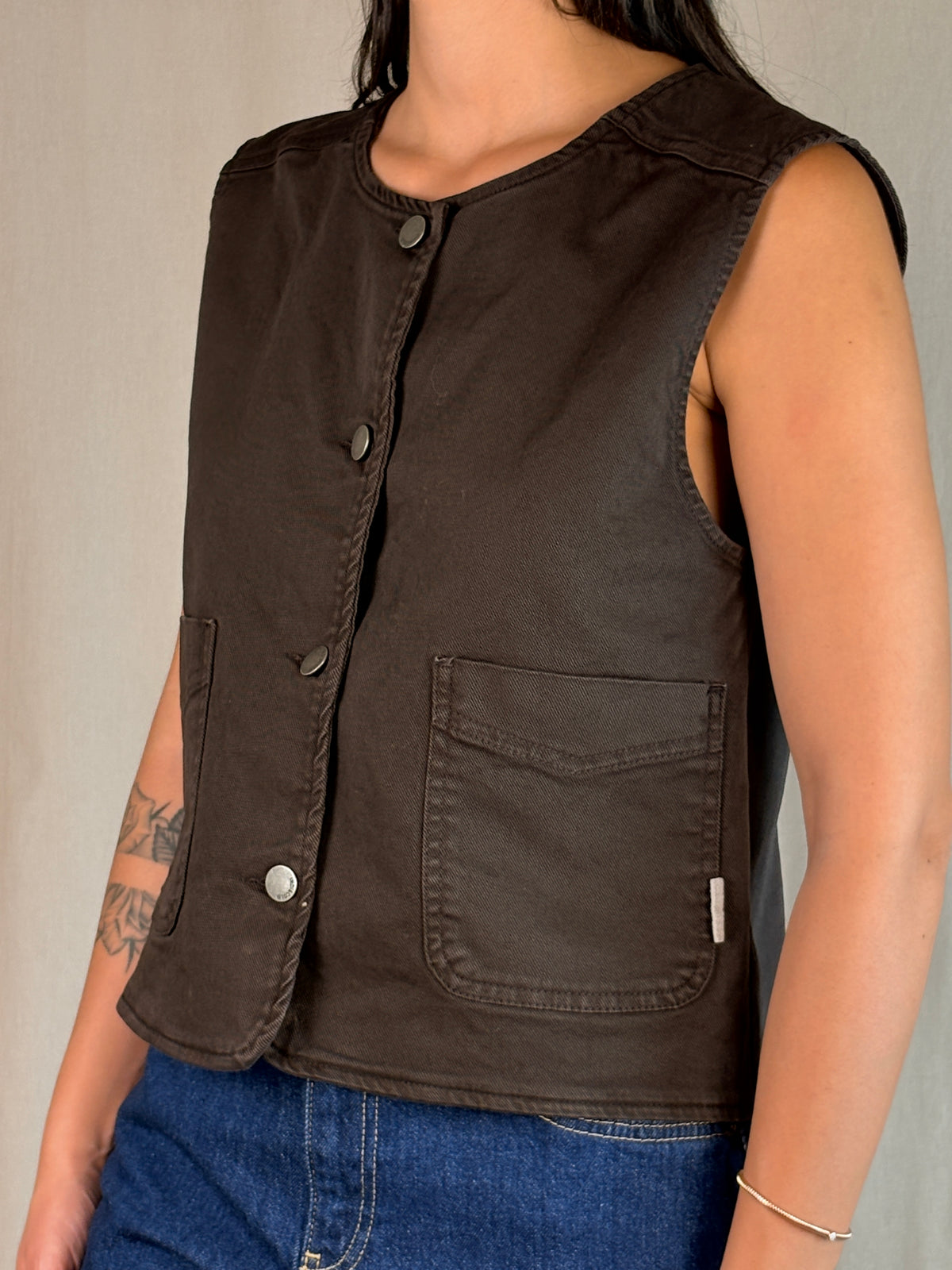 Gilet ciocco in Denim