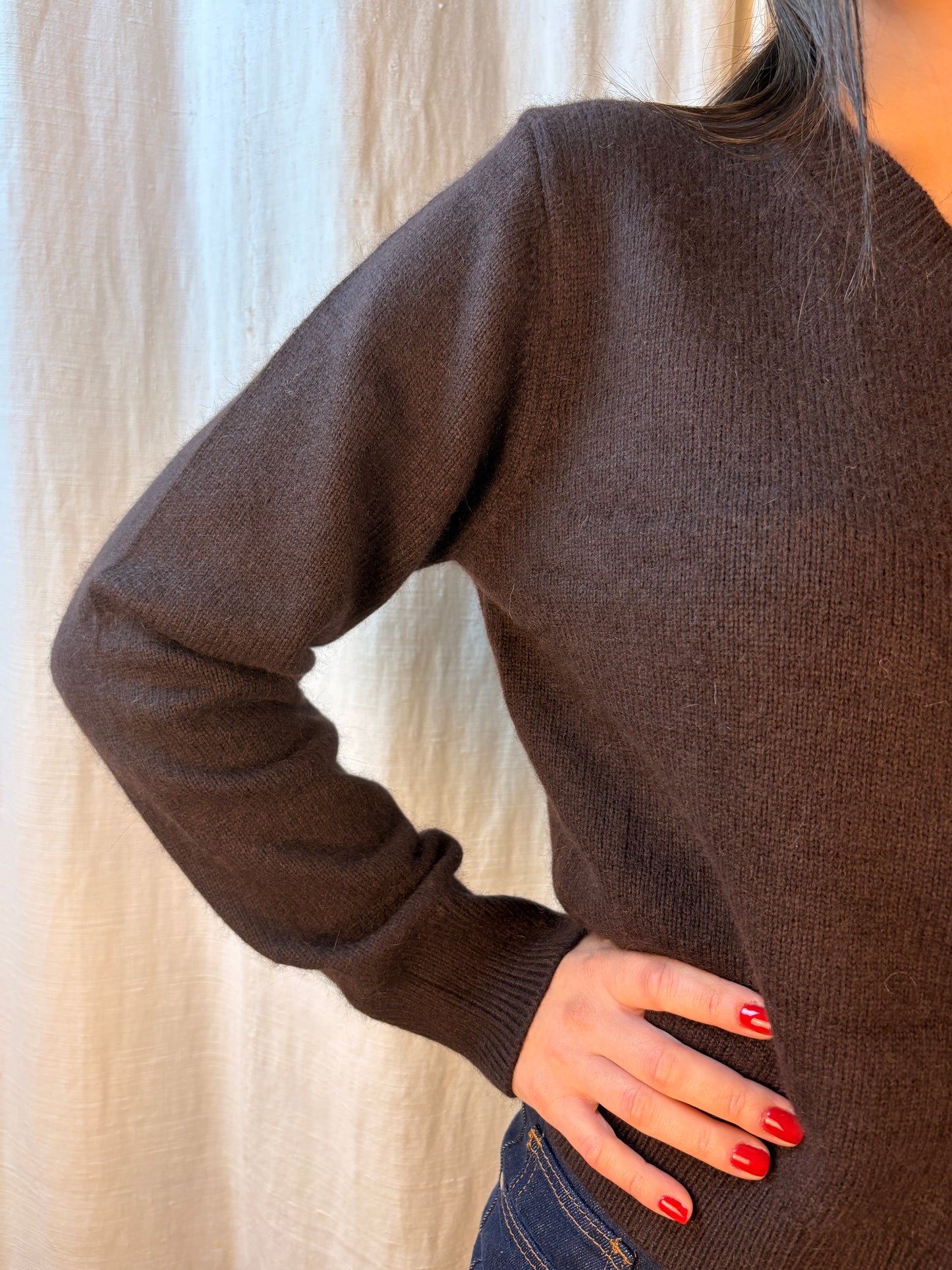 maglioncino cardigan cioccolato