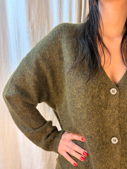 cardigan verde militare