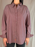 Camicia Asimmetrica Righe Vino