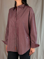 Camicia Asimmetrica Righe Vino