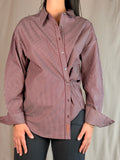 Camicia Asimmetrica Righe Vino