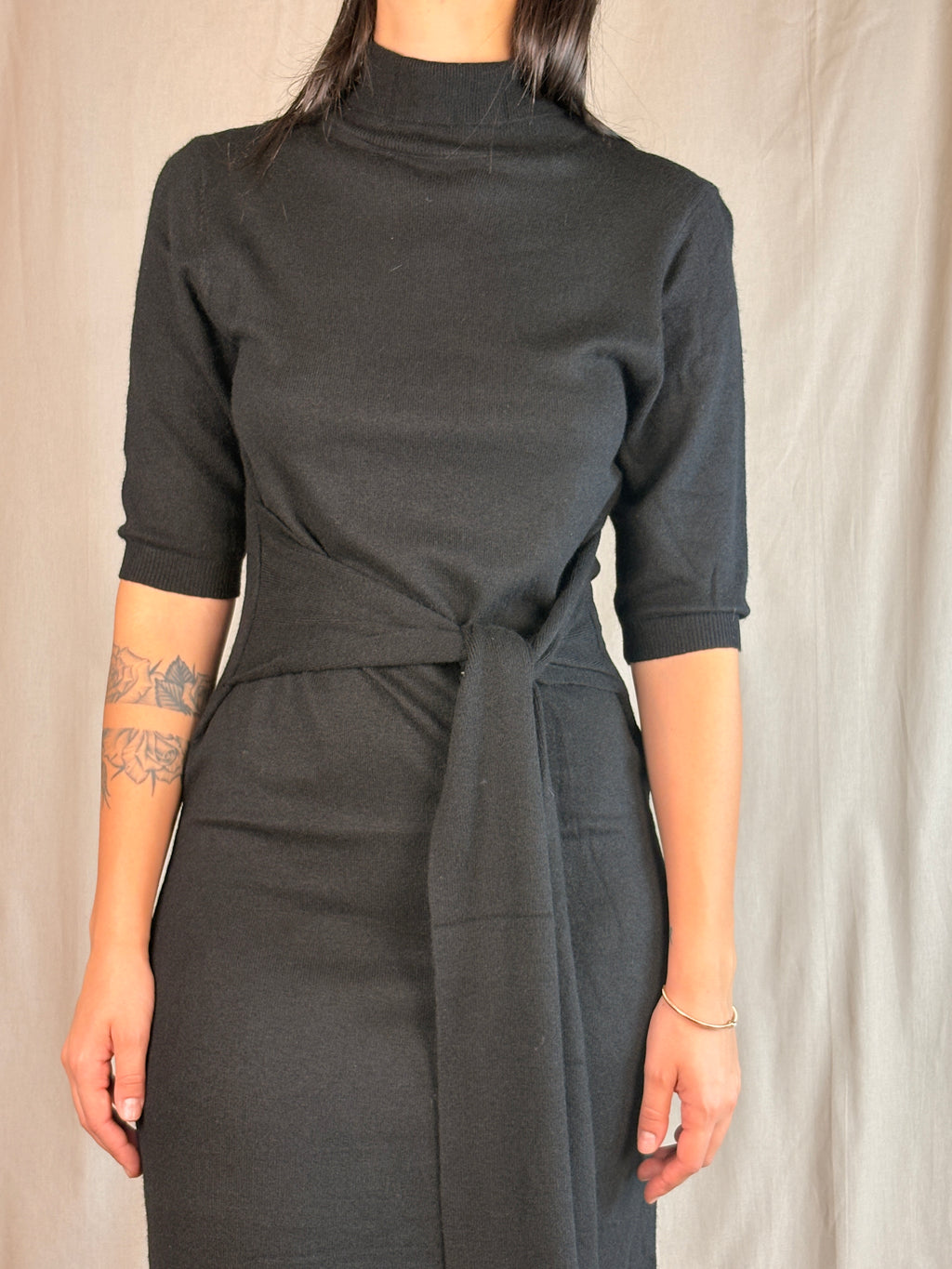 Abito in Maglia Nero