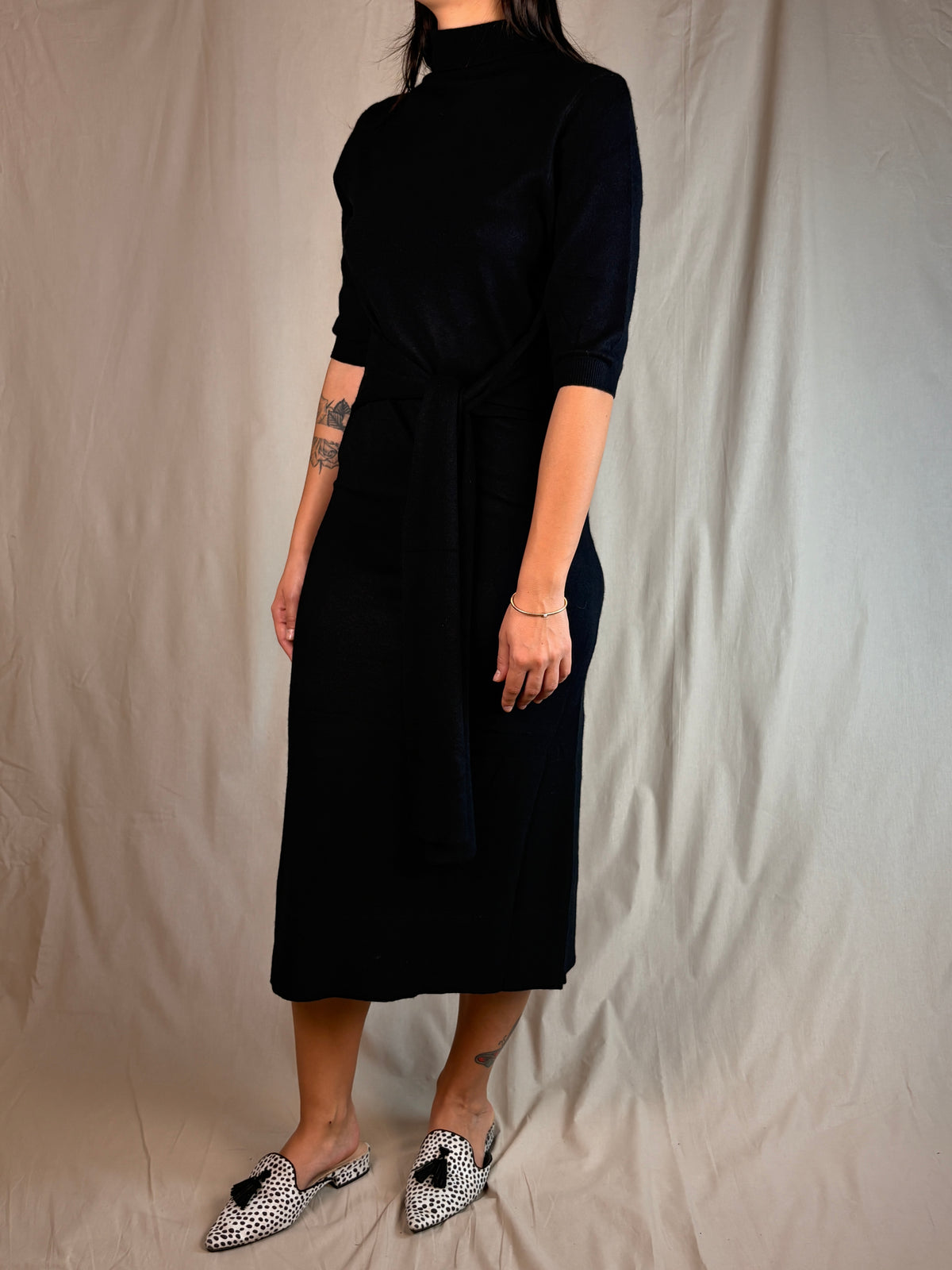 Abito in Maglia Nero