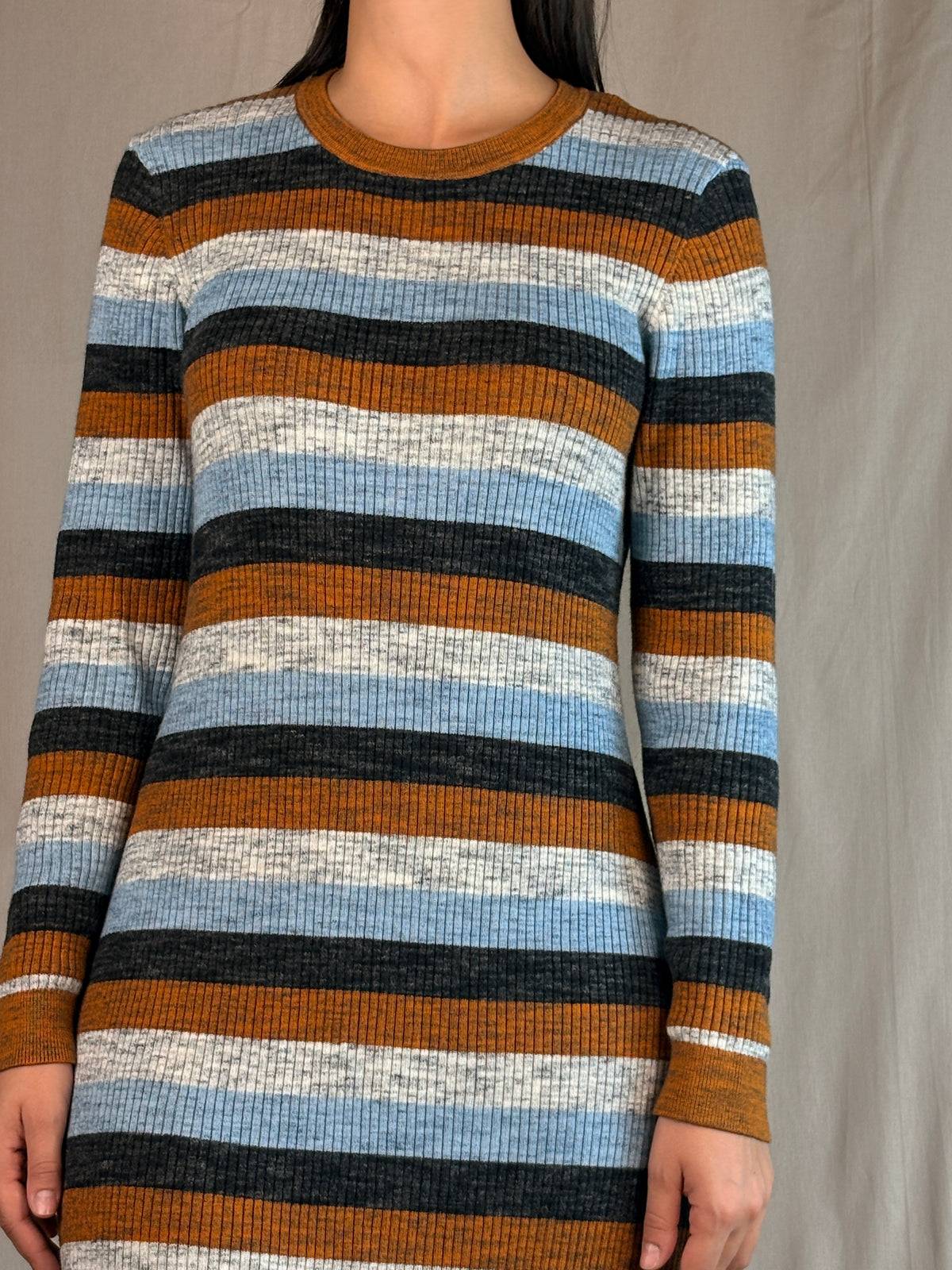 Abito in Maglia Righe