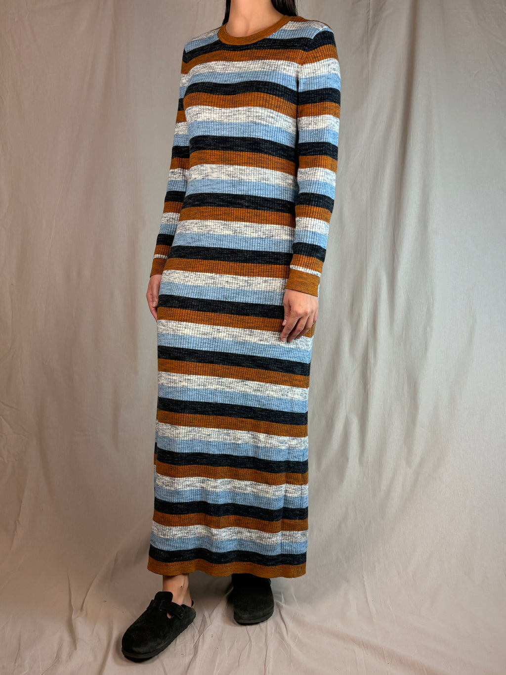 Abito in Maglia Righe
