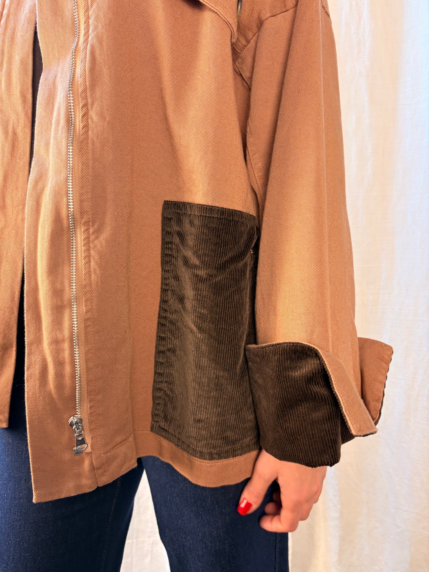 Giacca caramello  e velluto