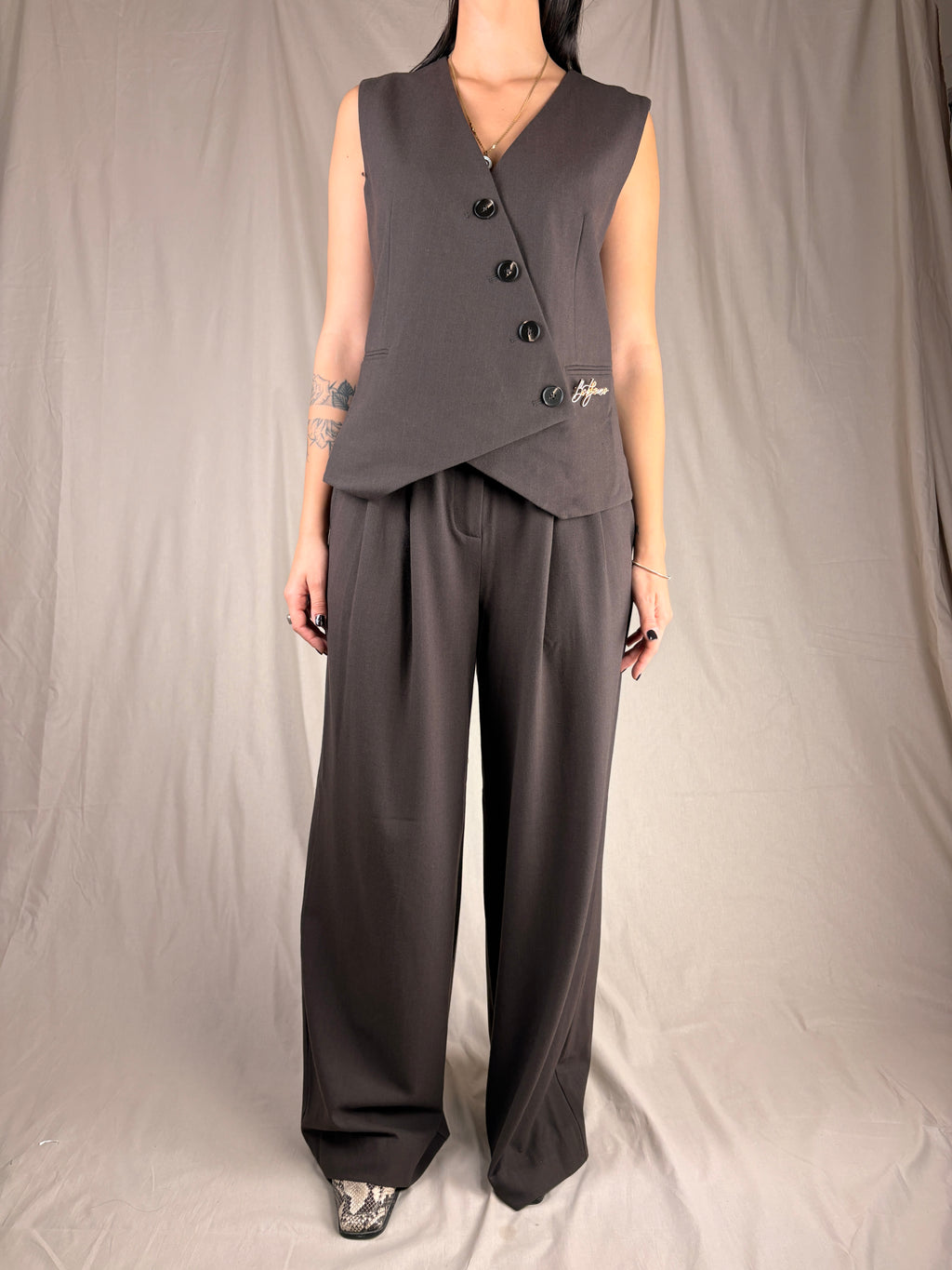pantalone palazzo brown