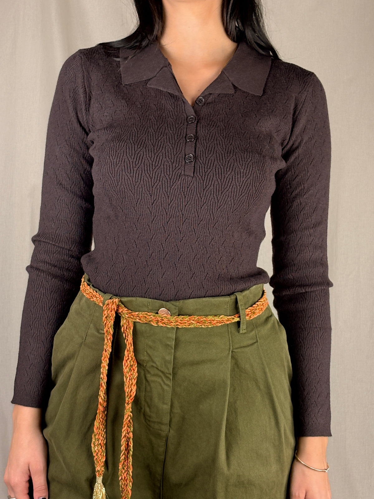 maglia polo Brown