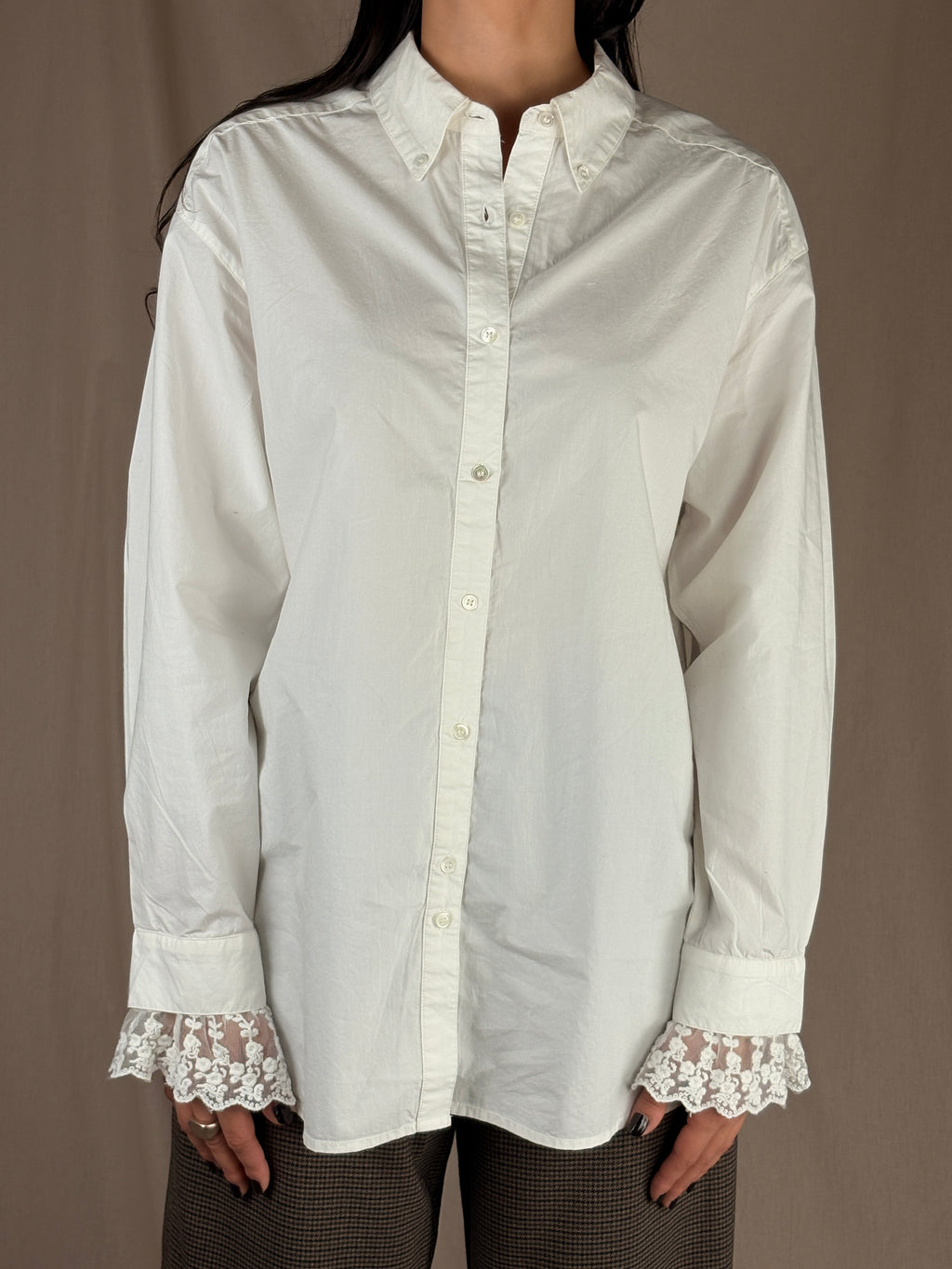camicia indi pizzo