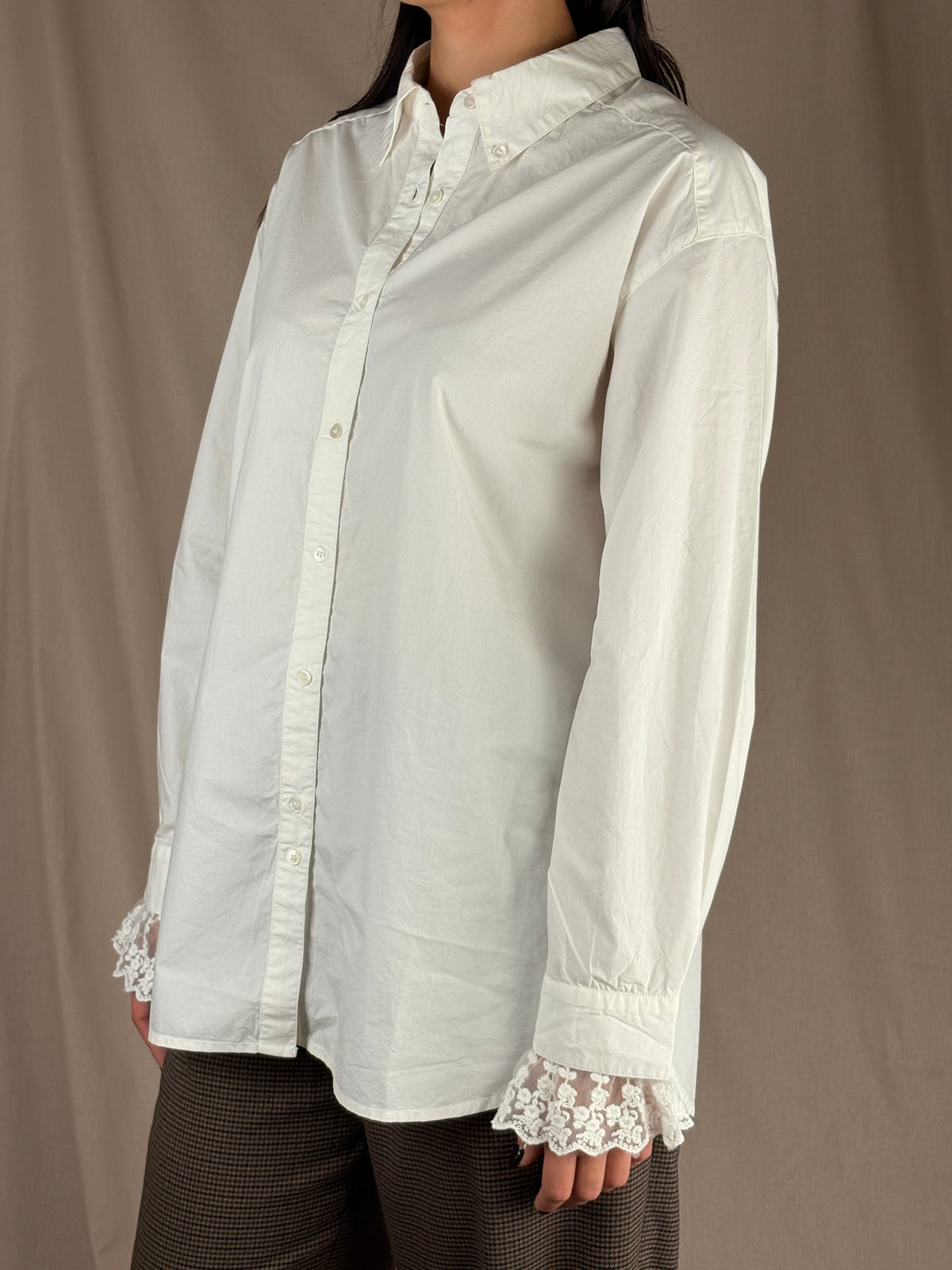 camicia indi pizzo